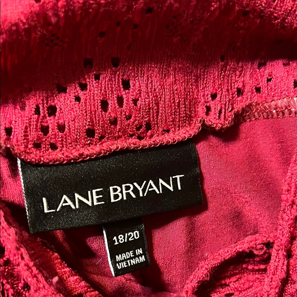 Lane Bryant Elegant Burgundy Jersey Sleeveless Dress - Picture 2 of 3